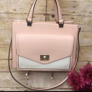 Kate spade pink and white handbag